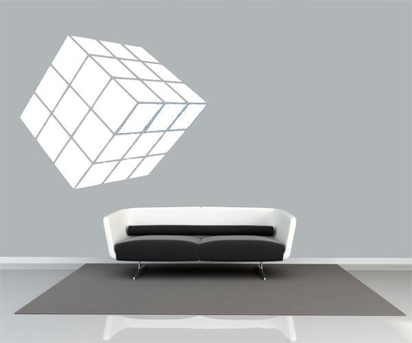 Samolepka Rubikova kostka