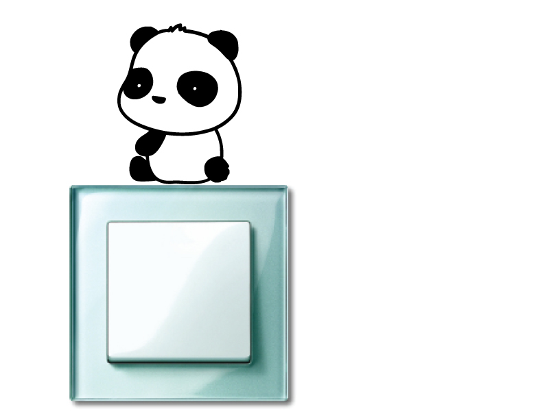 Samolepka na vypínač Panda