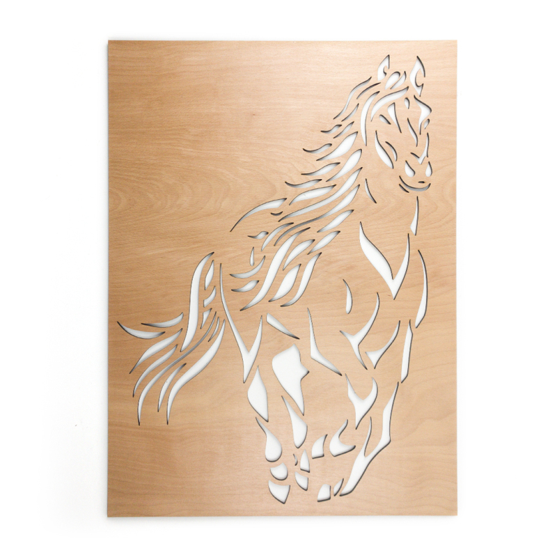 Dřevěná dekorace Obraz koně