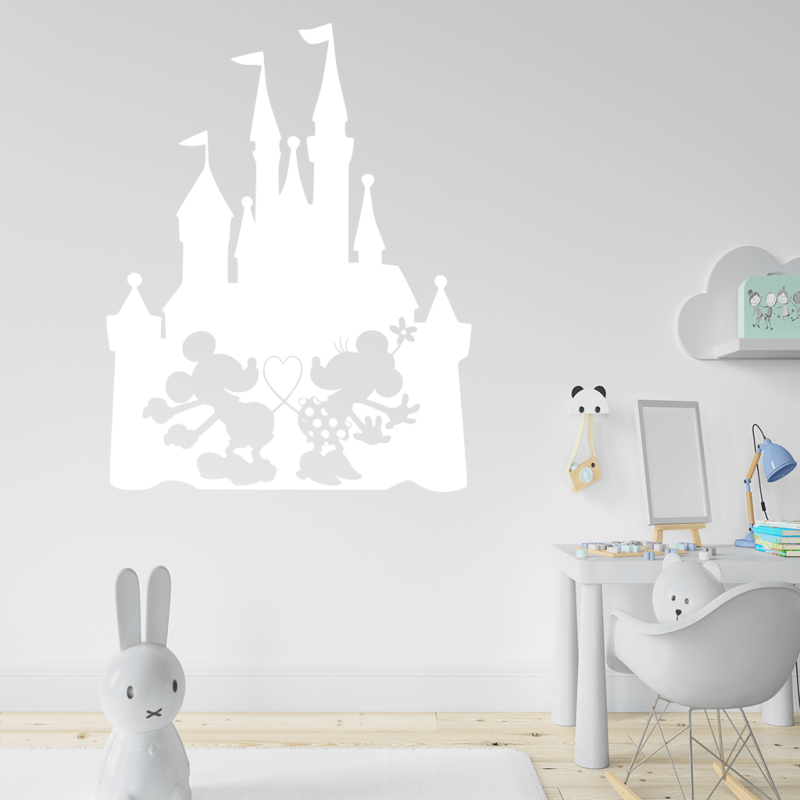 Samolepka Mickey a Minnie hrad