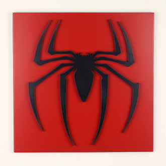 3D Dřevěná dekorace symbol Spidermana