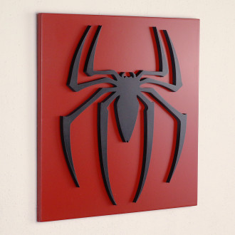 3D Dřevěná dekorace symbol Spidermana
