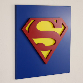 3D Dřevěná dekorace symbol Supermana