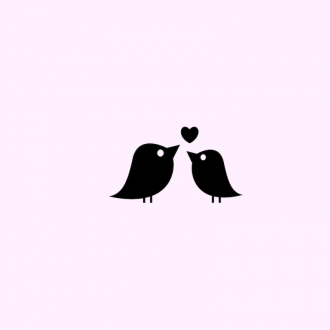Samolepka Ptáčci zamilovaní