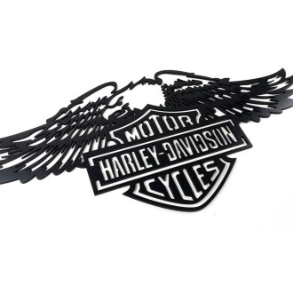 Dřevěná dekorace Harley Davidson orel černá