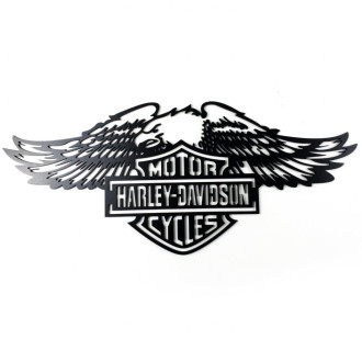 Dřevěná dekorace Harley Davidson orel černá