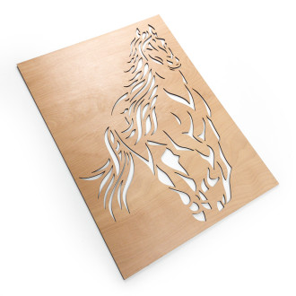Dřevěná dekorace Obraz koně