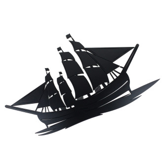 Dřevěná  dekorace Loď černá
