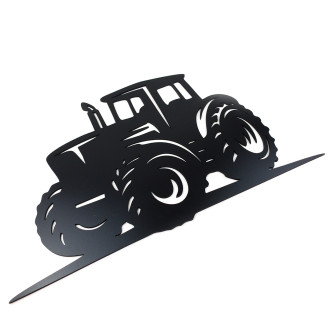 Dřevěná dekorace Traktor černý