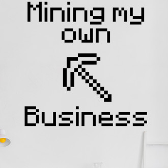 Samolepka Minecraft s nápisem