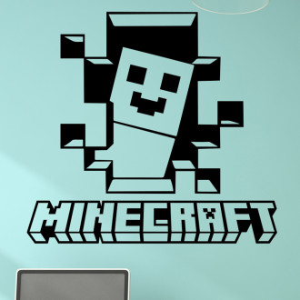Samolepka Minecraft s úsměvem