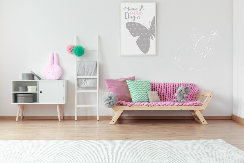 Samolepka Jablko s červem