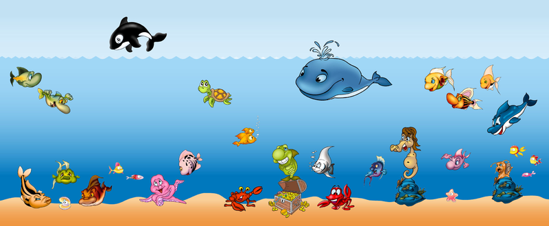 Samolepky na zeď Sada podmořský svět