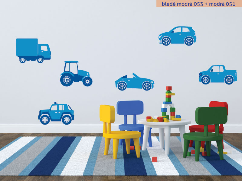 Samolepka na zeď Autíčka