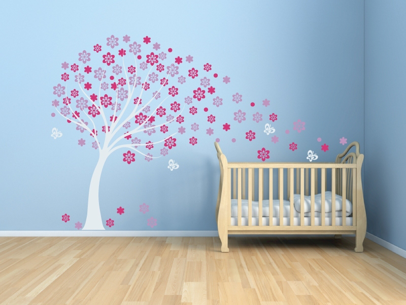 Samolepka na zeď Dětský jarní strom