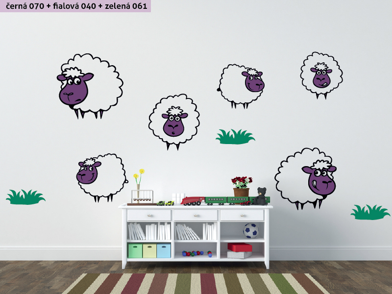 Samolepka na zeď Ovečky