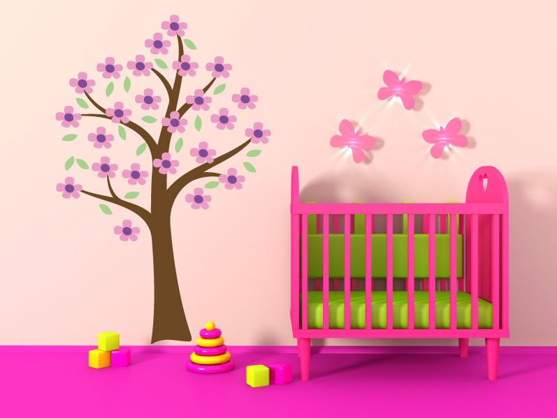 Samolepka na zeď Strom pro princezny