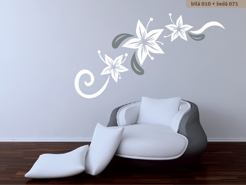 Samolepka na zeď Květinová dekorace 3
