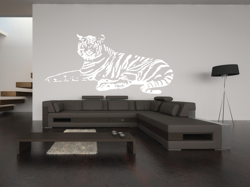 Samolepka na zeď Ležící tygr
