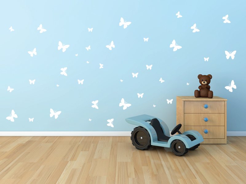 Samolepka na zeď Motýlci sada