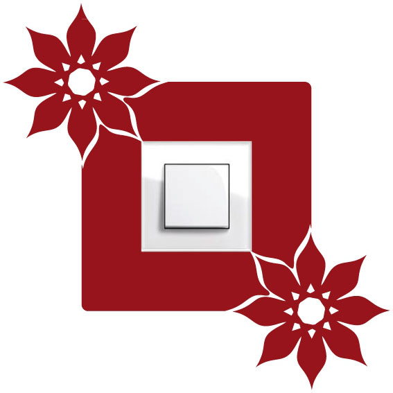 Samolepka na vypínač Dva květy