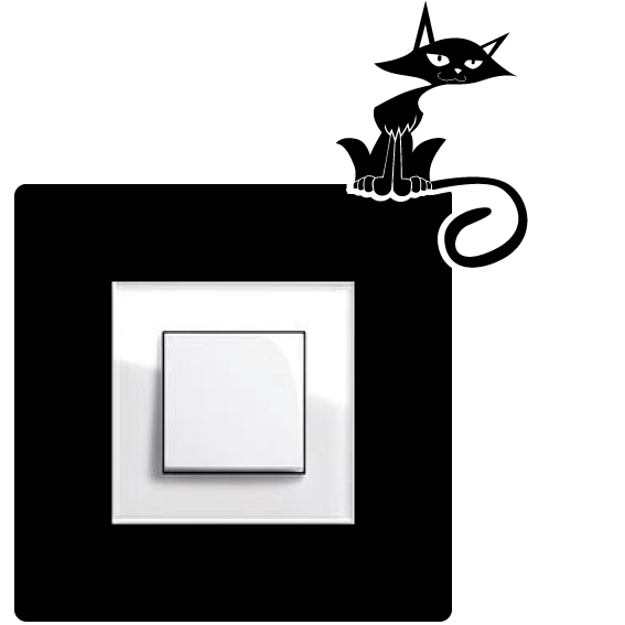 Samolepka na vypínač Kočka