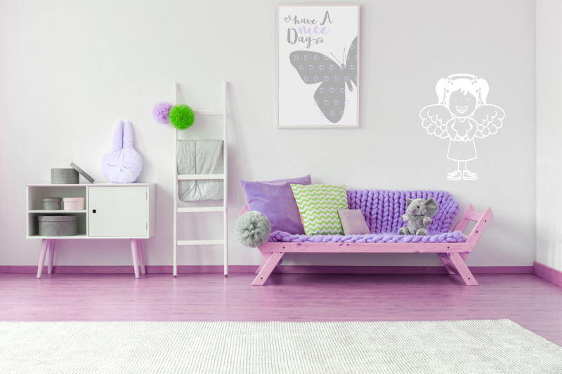 Samolepka Holčička s křídly