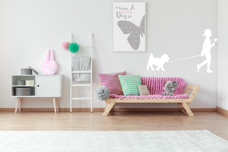 Samolepka Holčička s pejskem