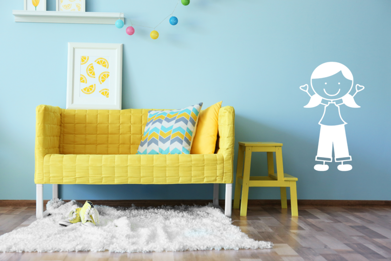 Samolepka Holčička v kalhotech