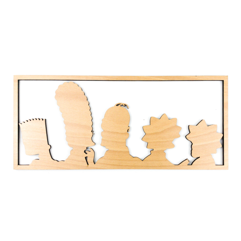 Dřevěná dekorace Simpsonovi