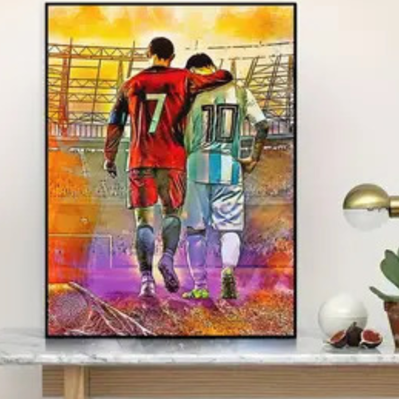Obraz na plátne v ráme - Futbalové hviezdy - 40 x 60 cm
