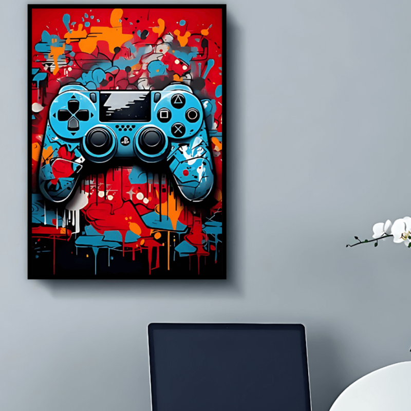 Obraz na plátně v rámu - Joystick herní ovladač