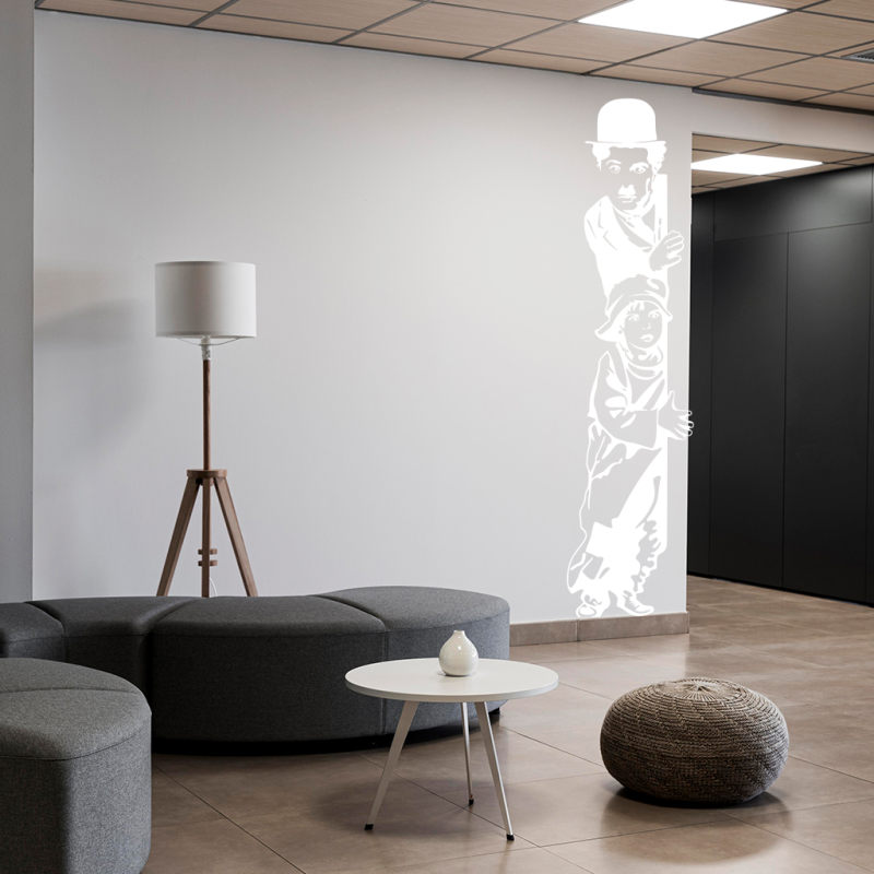 Samolepka Charlie Chaplin (The kid)