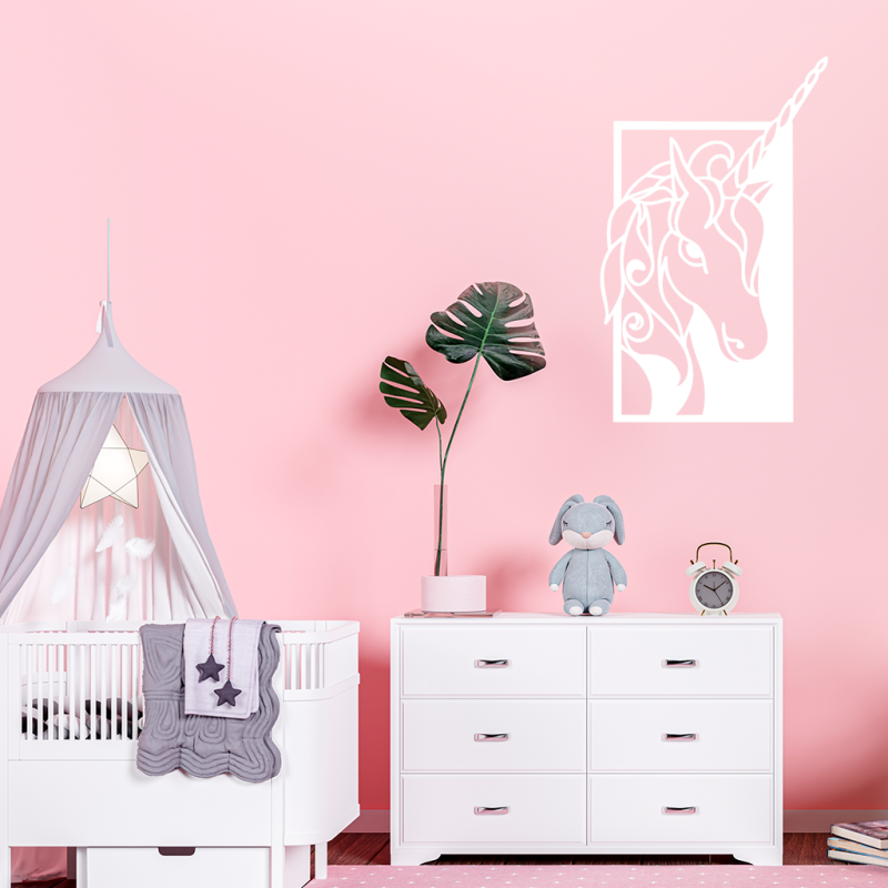 Samolepka Hlava Jednorožce