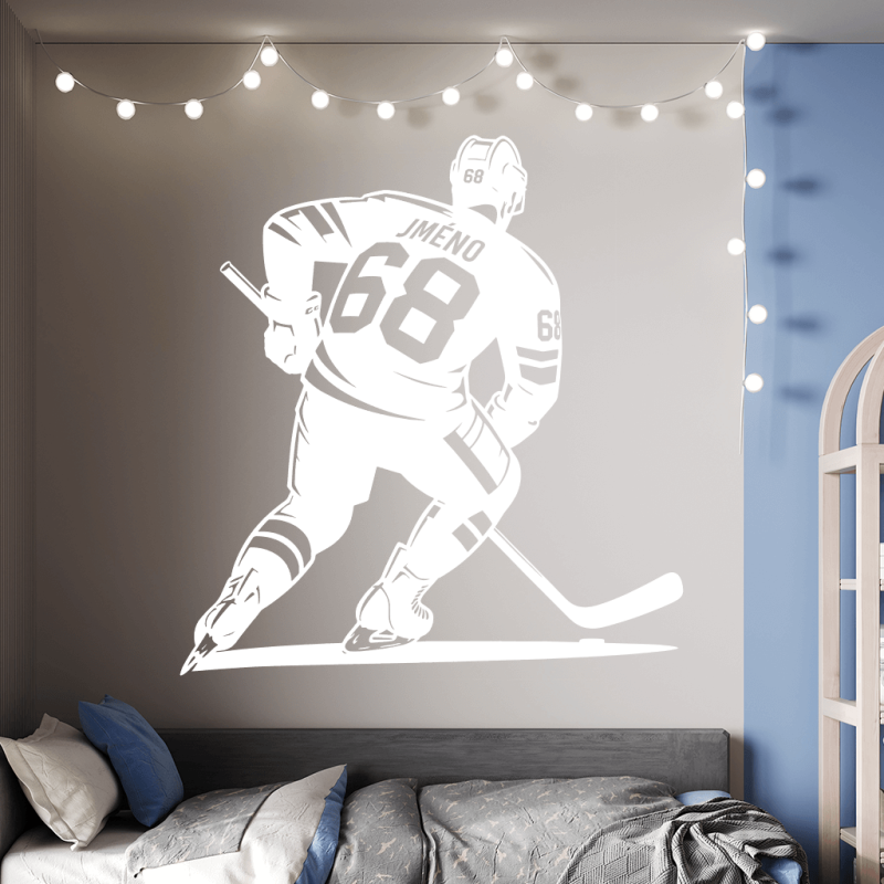 Samolepka Hokejový hráč se jménem