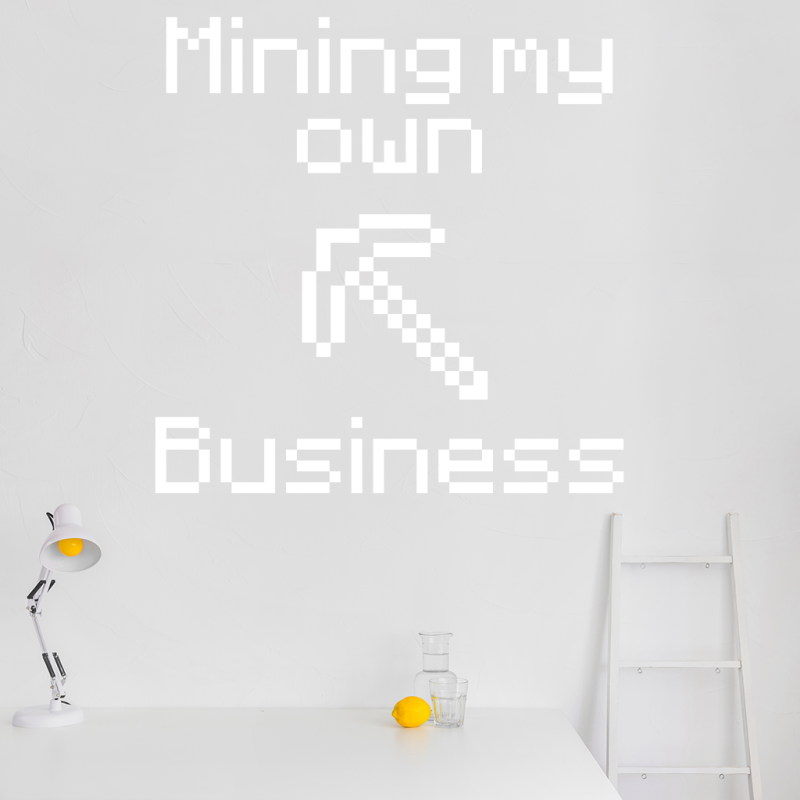 Samolepka Minecraft s nápisem