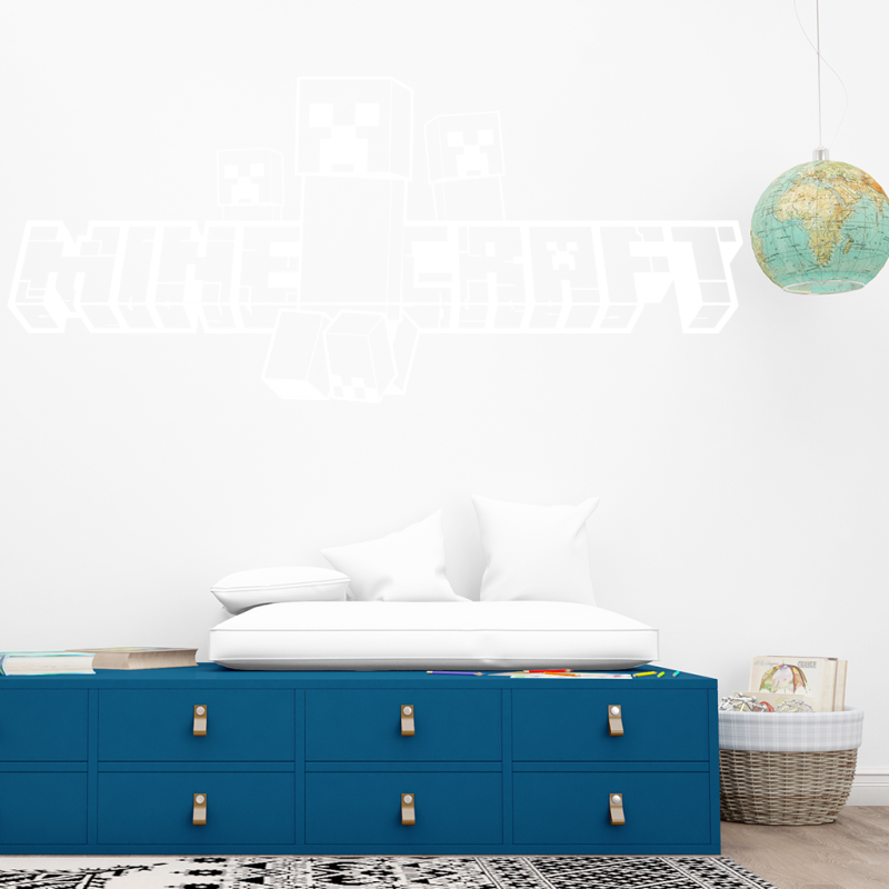 Samolepka s nápisem Minecraft