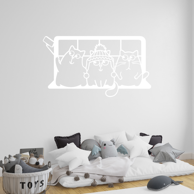 Samolepka Selfie kočičky