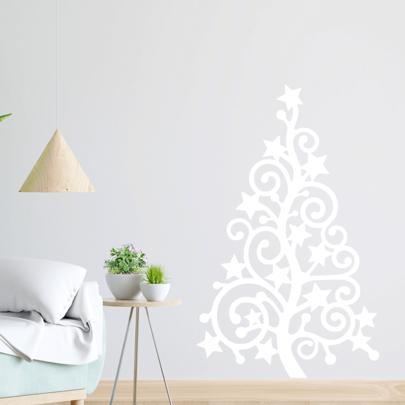 Samolepka Vánoční strom hvězda