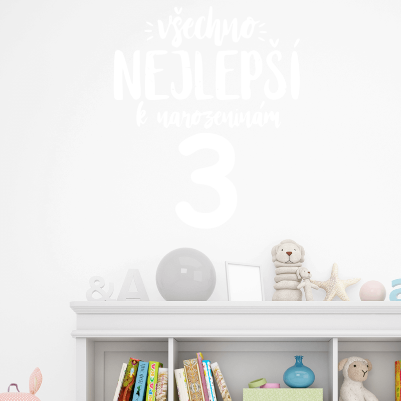 Samolepka Všechno nejlepší k narozeninám