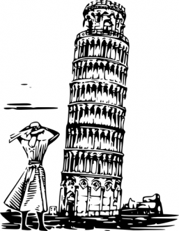 Samolepka Šikmá věž