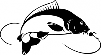 Samolepka Kapr s návnadou