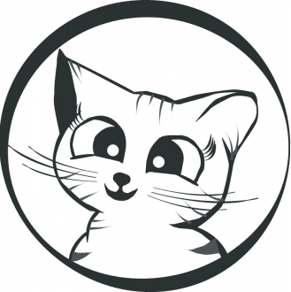 Samolepka Kočička hlava