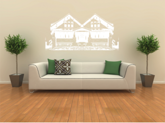 Samolepka Chata u jezera