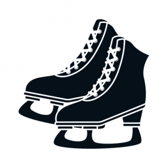 Samolepka Brusle na led- dámské