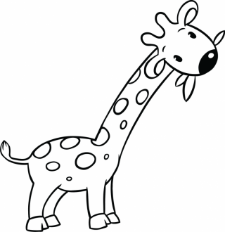 Samolepka Roztomilá žirafa