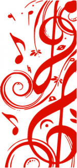 Samolepka V zajetí hudby