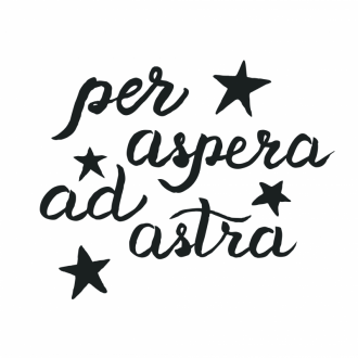 Samolepka Per aspera ad astra