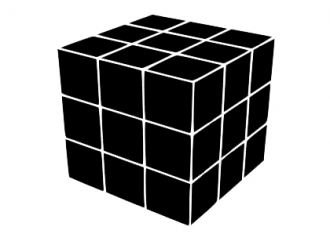 Samolepka Rubikova kostka