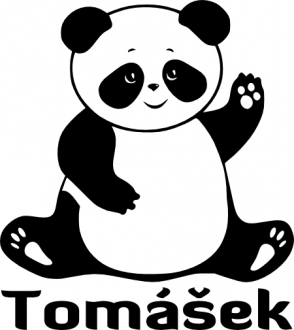 Samolepka Panda se jménem